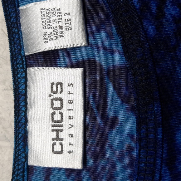 Chico's Travelers Abstract Print Top - Picture 5 of 7